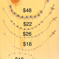 Rosary Bracelets 925 Silver 