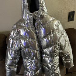 Silver Metallic Coat