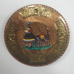 Vintage Peru Copper Plate