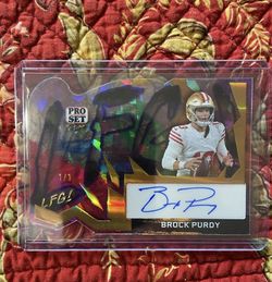 2024 Leaf Pro Set Brock Purdy Autographed LFG! Diecut , The Only One Made!
