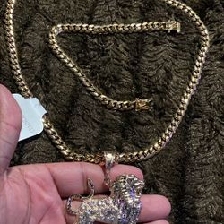 Small Pendant Cuban Set