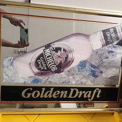 Vintage Mirrored Beer Sign