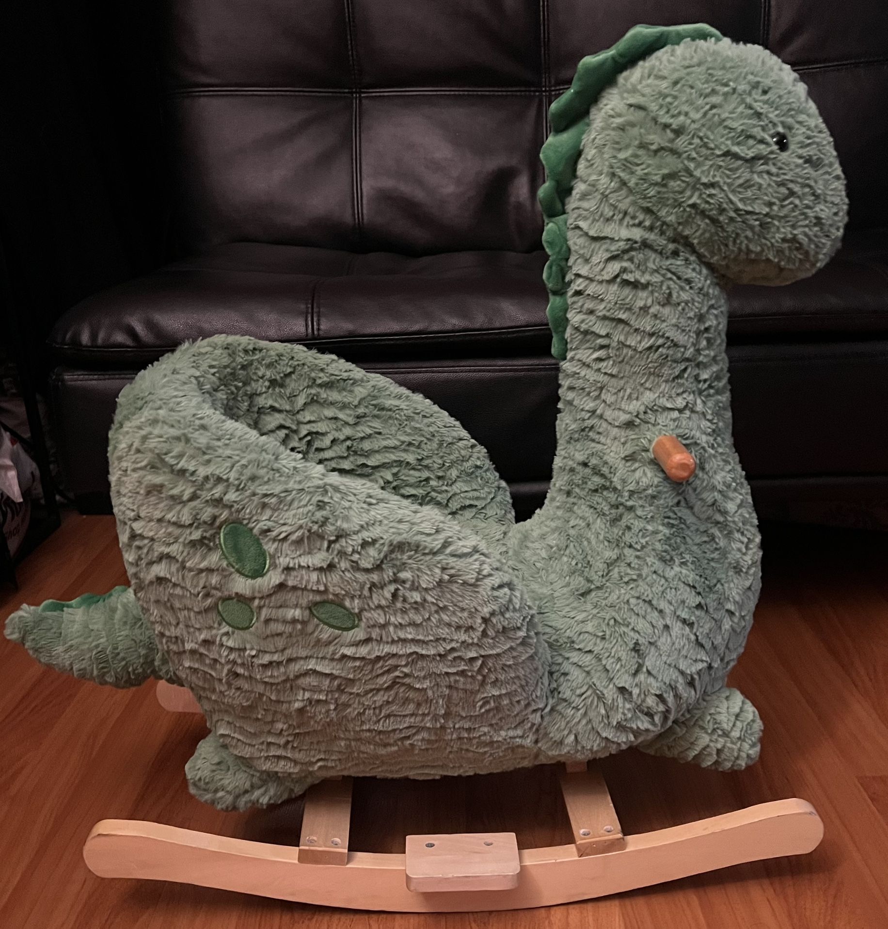 Soft Landing Joyrides Dinosaur Rocker In Green