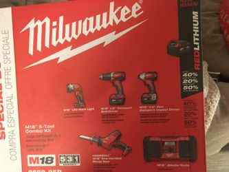 Milwaukee m18 multi tool set w Bonus Radio