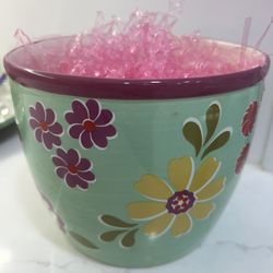 Spring  Flower Pot - Jackson & Perkins Ceramic Pot / Planter 