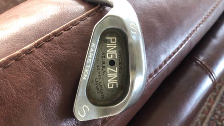 Lefthanded Ping Zing Sandwedge stiff shaft new grip very good condition