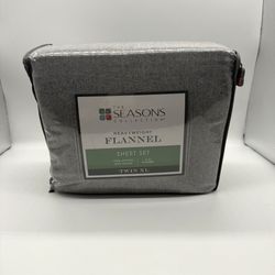 The Seasons Collection Heavyweight Flannel Sheet Set Twin X-Long