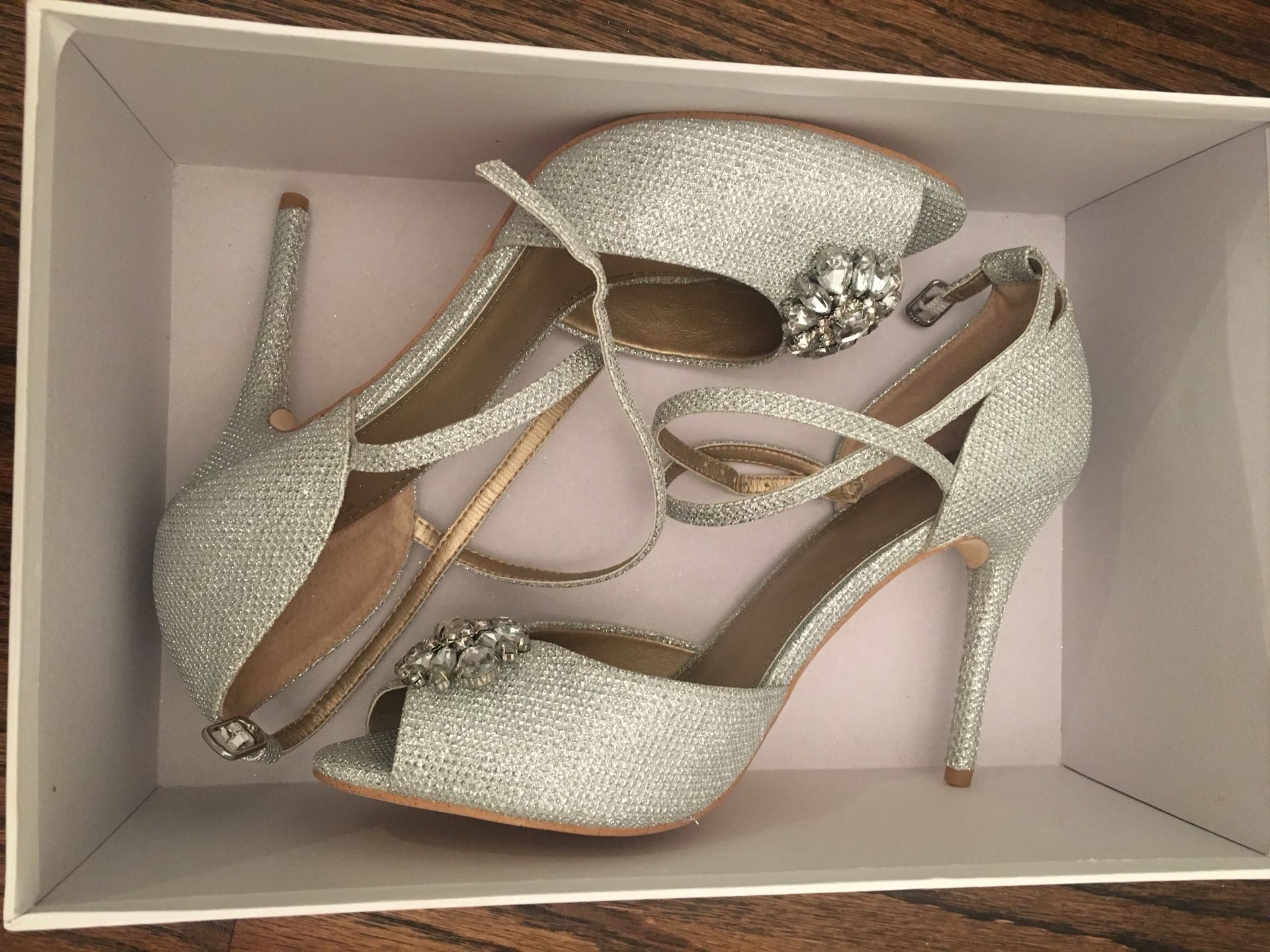 New Badgley Mischka Wedding Shoes Heels 8.5