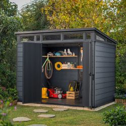 9 ft. x 7ft. Keter Cortina Premium Modern Outdoor Storage Shed