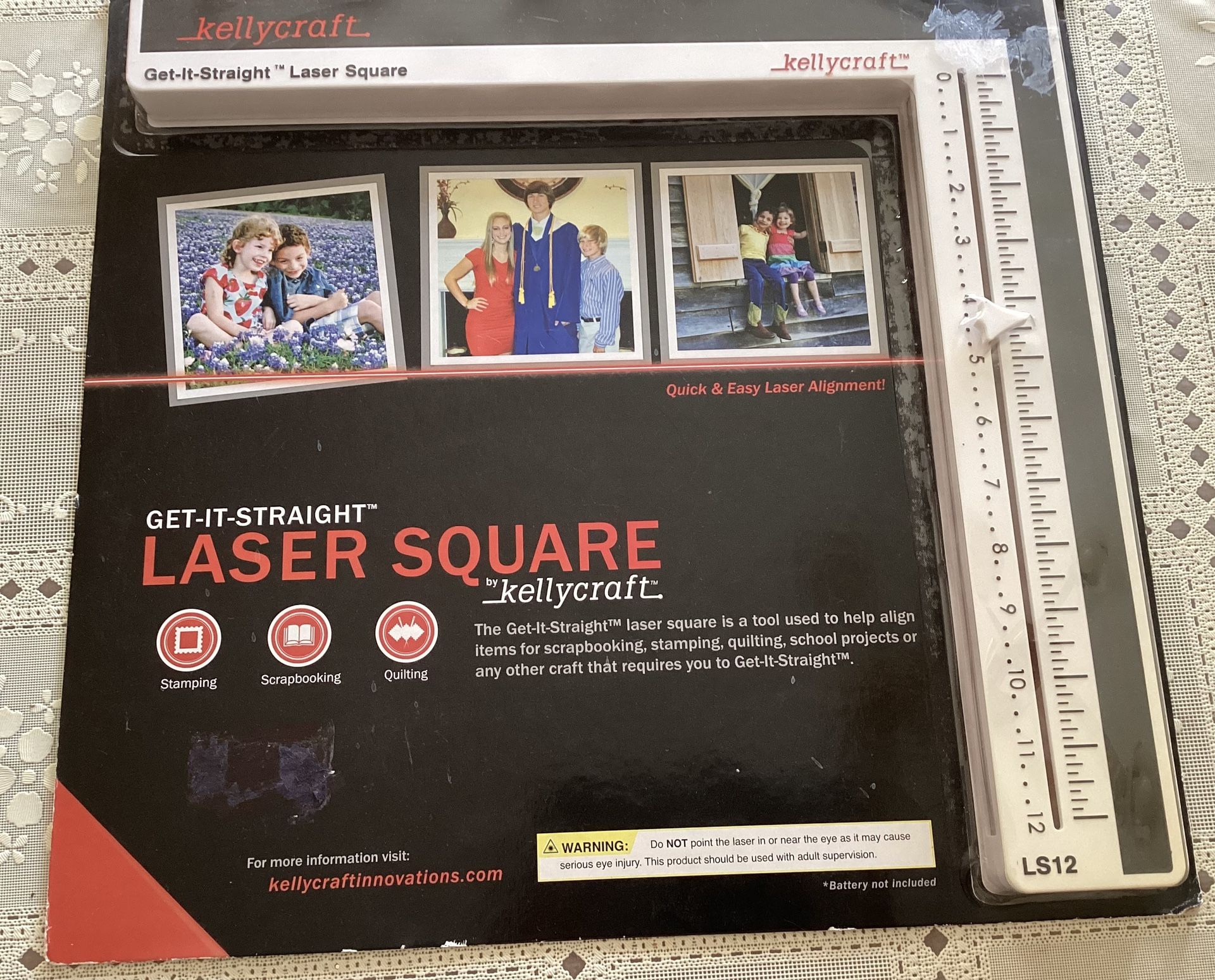 Laser Square For Stamping, Scrapbooking, And Quilting By Kellycraft. Brand New In Package.