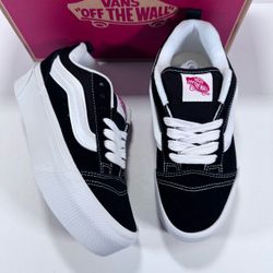 Vans Knu Stack Chunky Platform Black True White Sneakers Women 8.5 Men 7