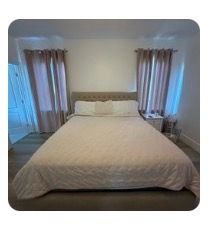 King Bed with Upholstered Headboard
