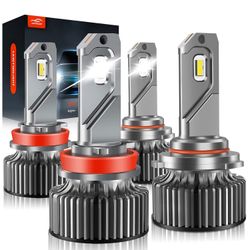 LAWTOOLIGHT H11/H8/H9 9005/HB3 LED Headlight Bulbs,60W 12000LM 600% Super Brighter LED Headlights Conversion Kit, CanBus Ready,Halogen Replacement, 65
