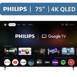 75” Philips QLED 4K Google Smart TV