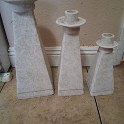 Set Of Three Candle Holders 