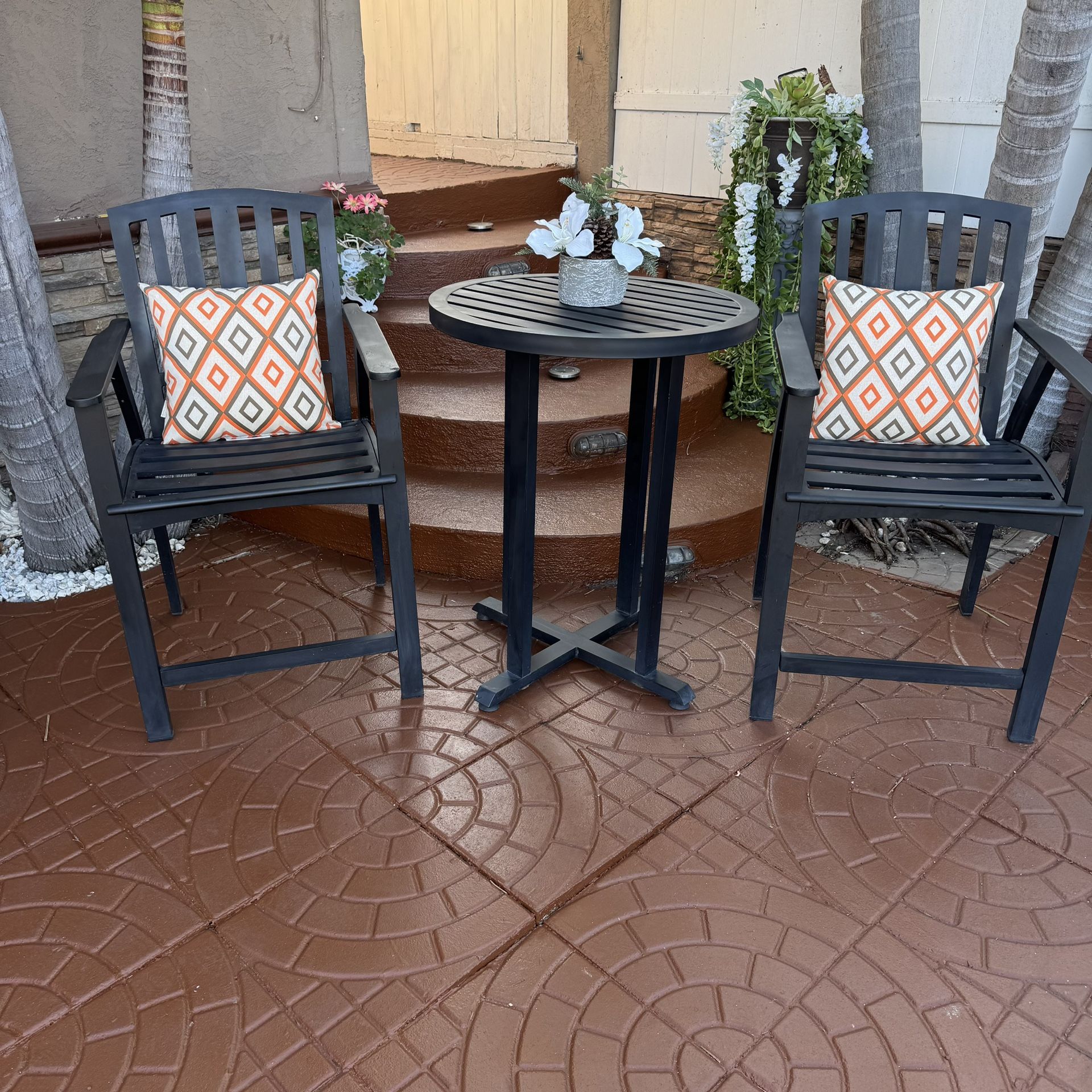 Beautiful Barstool Patio Set 3 Pieces Outdoor Furniture π΄π΄