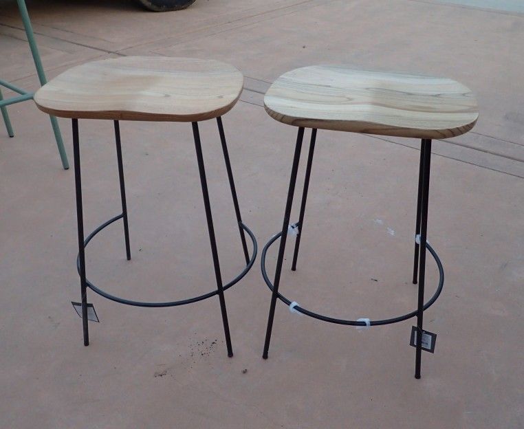 Set of Two Wooden Stools - Counter Height - Threshold™ designed with Studio McGee