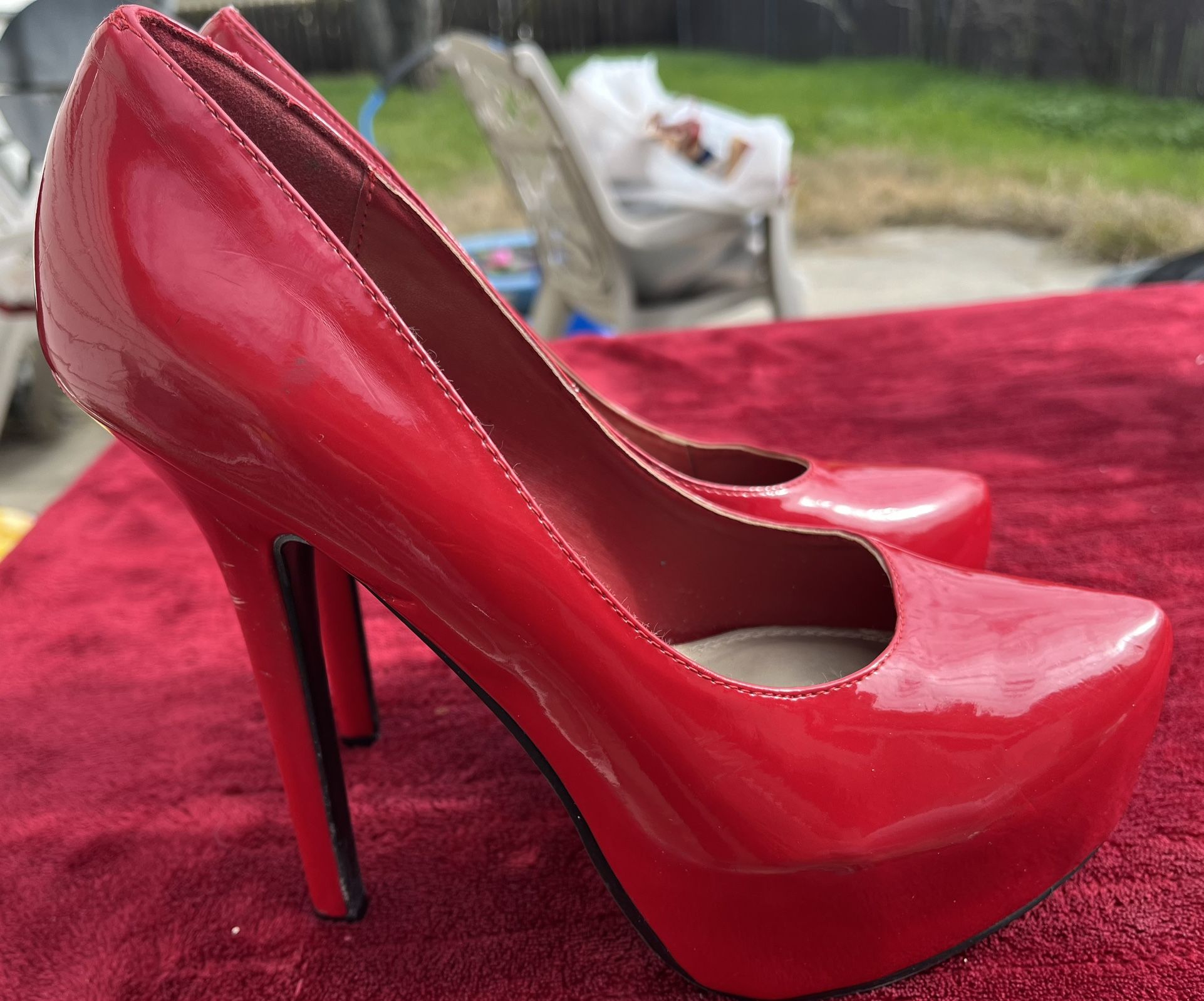 Shiny Red Heels