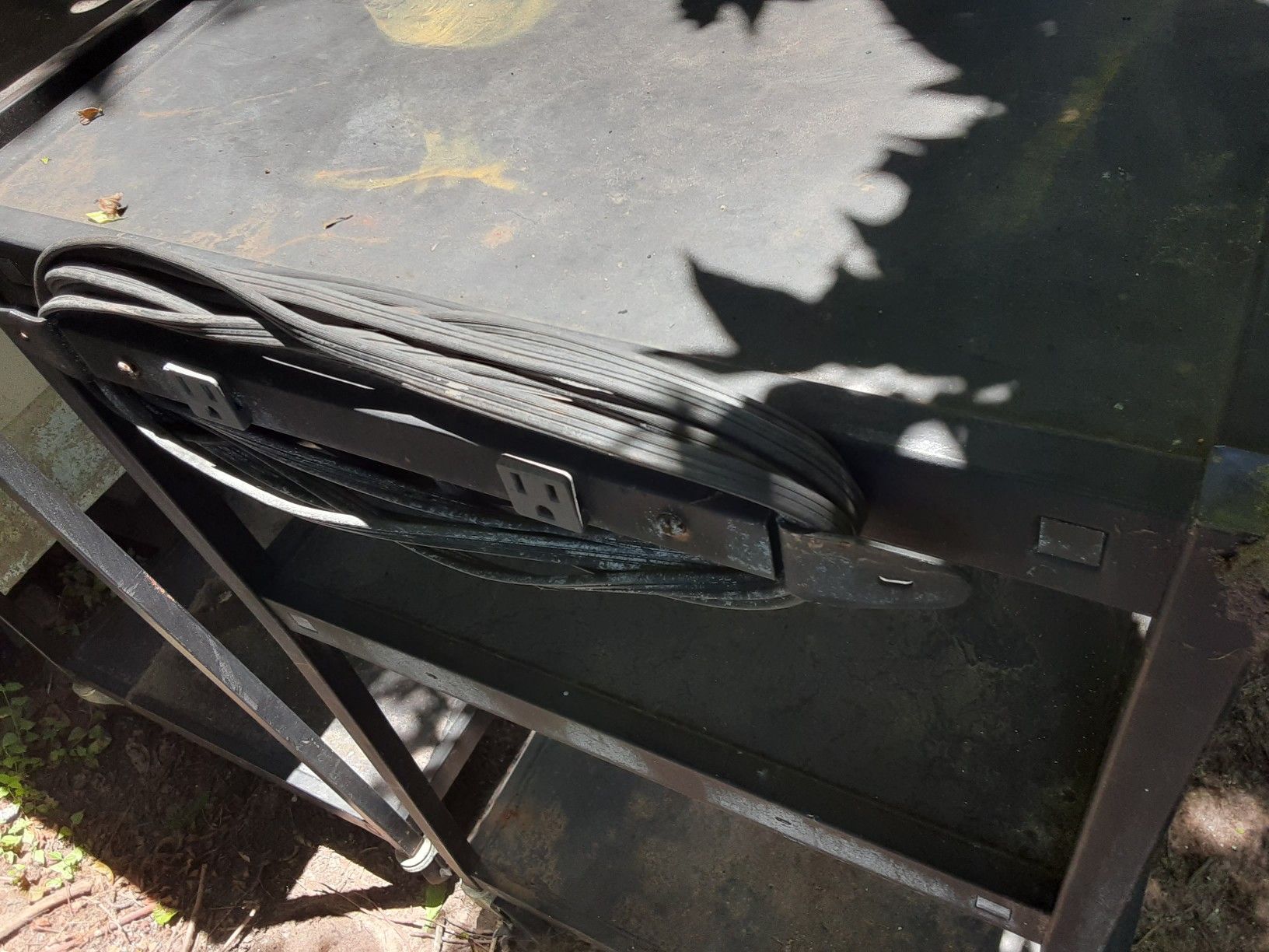 Metal Rolling Cart with Electrical Strip