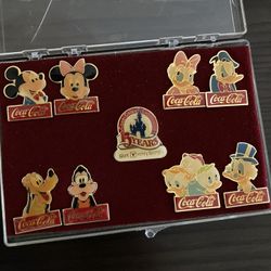 Coca Cola Disney World 15th Anniversary Pin Set