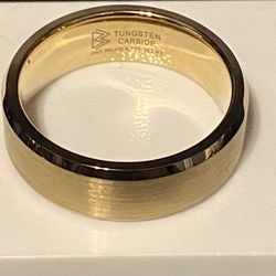 Men’s Gold Tungsten Wedding Ring Size 11