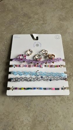 Girl’s Ring and Choker Set, 10 Piece