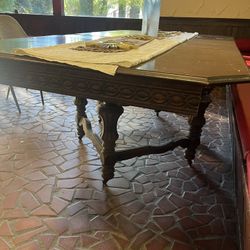 Solid Wood Dining Table W Extension