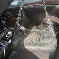 Coach Handbag And Chain 