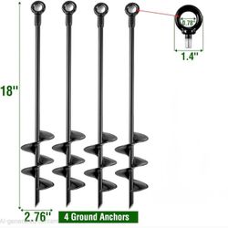 Swing Set Anchor 18 Inch 4 Pack Screw  K(20)