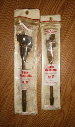 Vintage Irwin Micro-Dial Expansive Wood Bits 