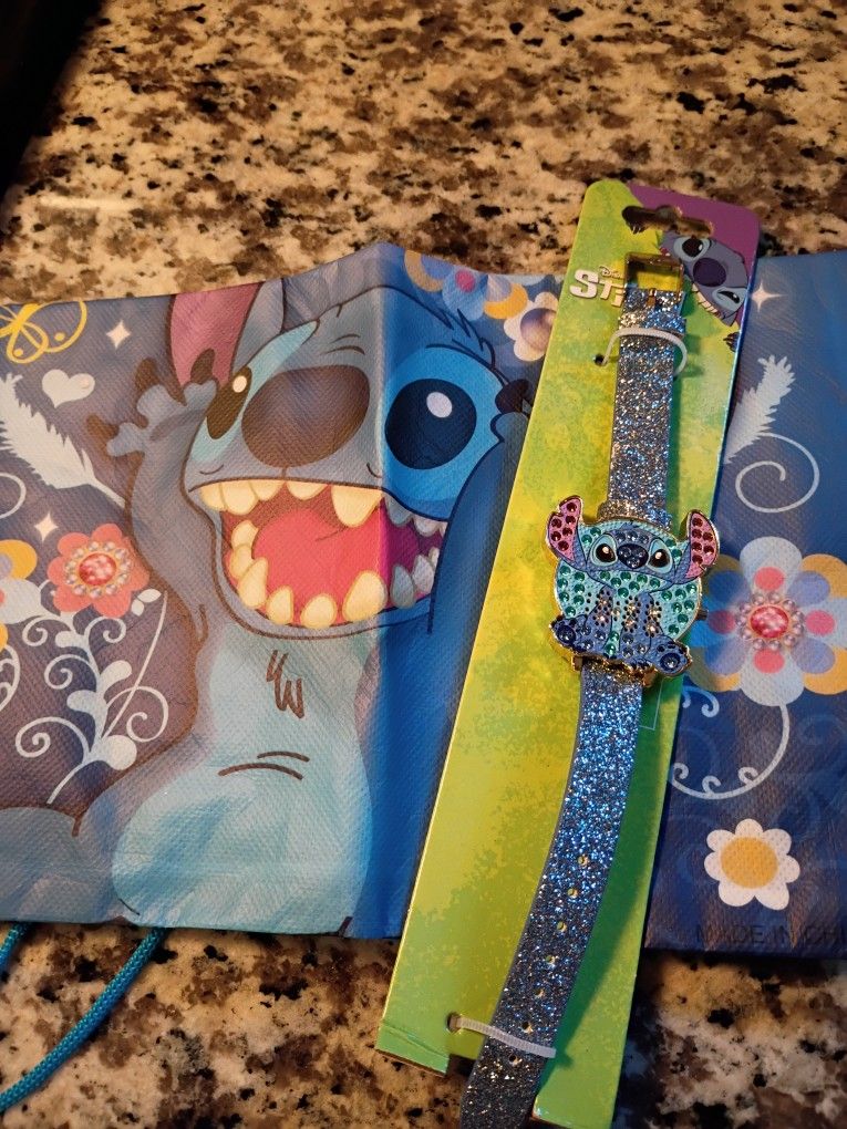 Stitch Digital Glitter Watch โ With Tote Bag ๐๏ธ$20