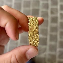 10 Kt Two Finger Nugget Ring 