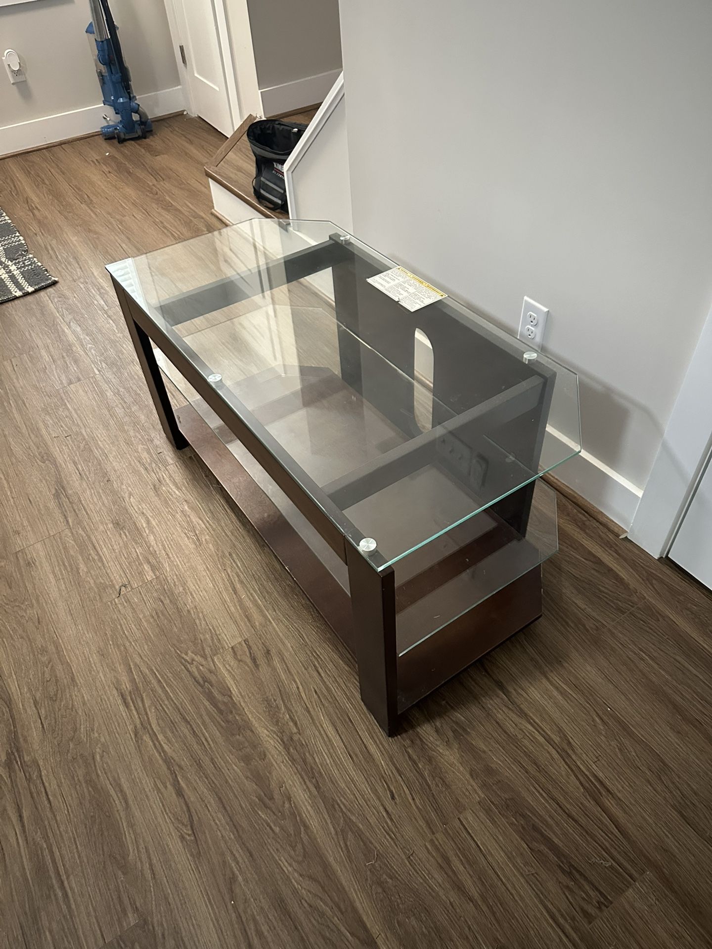 Glass entertainment center