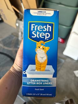 Fresh Step Drawstring Litter Box Liners Large
