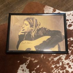 Framed Kurt Cobain Print 