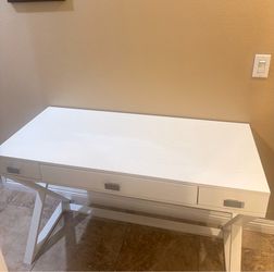 white desk