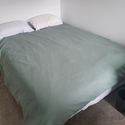 Queen size power bed frame and mattress