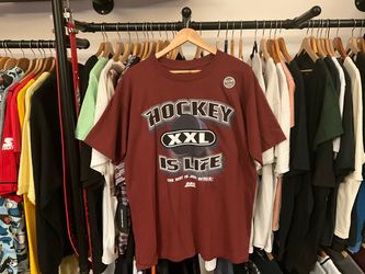 Vintage Big Ball Sports Hockey Is Life Tee Gray BBS 90s Size Large