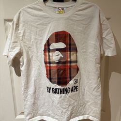 White burberry bape shirt