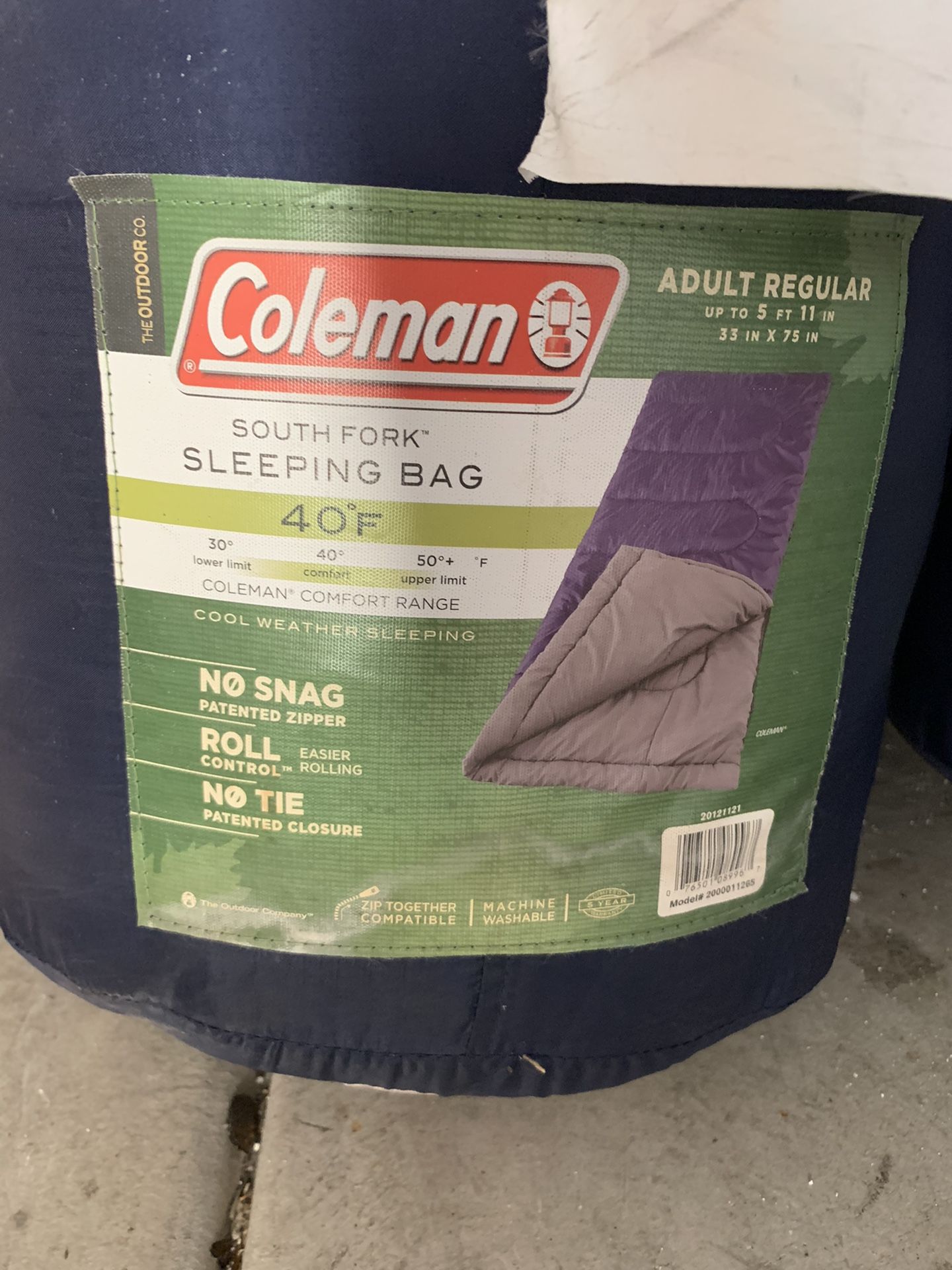 2 Coleman Southfork 40 Degree Sleeping Bags