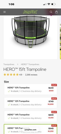 Used 15ft Jumpflex Trampoline