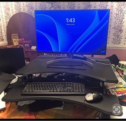 Black Standing Desk Converter Riser