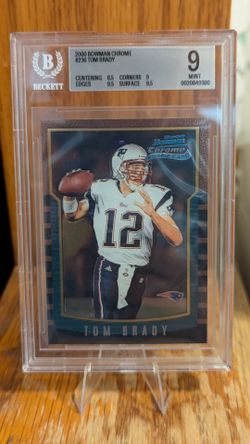 2000 Bowman Chrome: Tom Brady New England Patriots - Rookie Card #236 (BGS) 9)