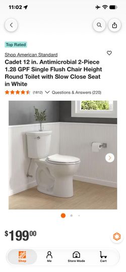 American Standard Cadet 2-Piece Round Toilet White