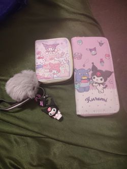 KUROMI Wallets and Pom Keychain