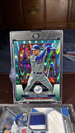2023 Topps Bowman Chrome Freddie Freeman Aqua Ray Wave Refractor/199