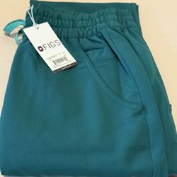 FIGS Zamora High-Waisted Jogger Scrub Pants XS Petite – Teal – New With Tags