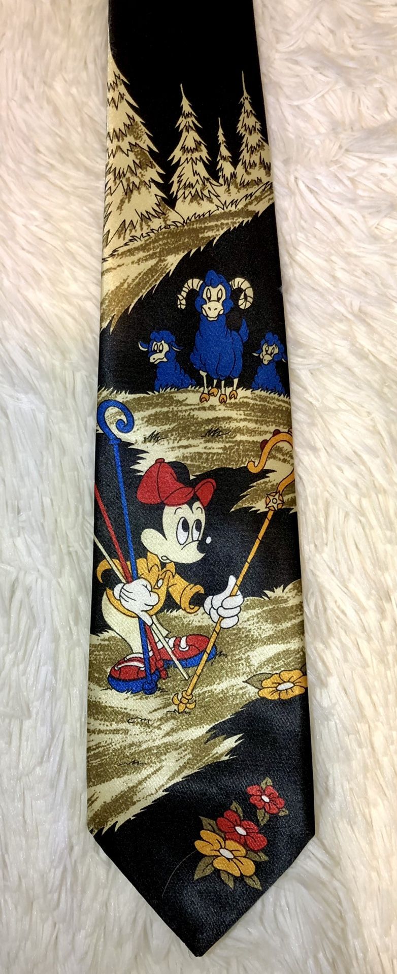 Disney Mickey Mouse Shepherd Novelty Men’s Necktie•Christmas Tie