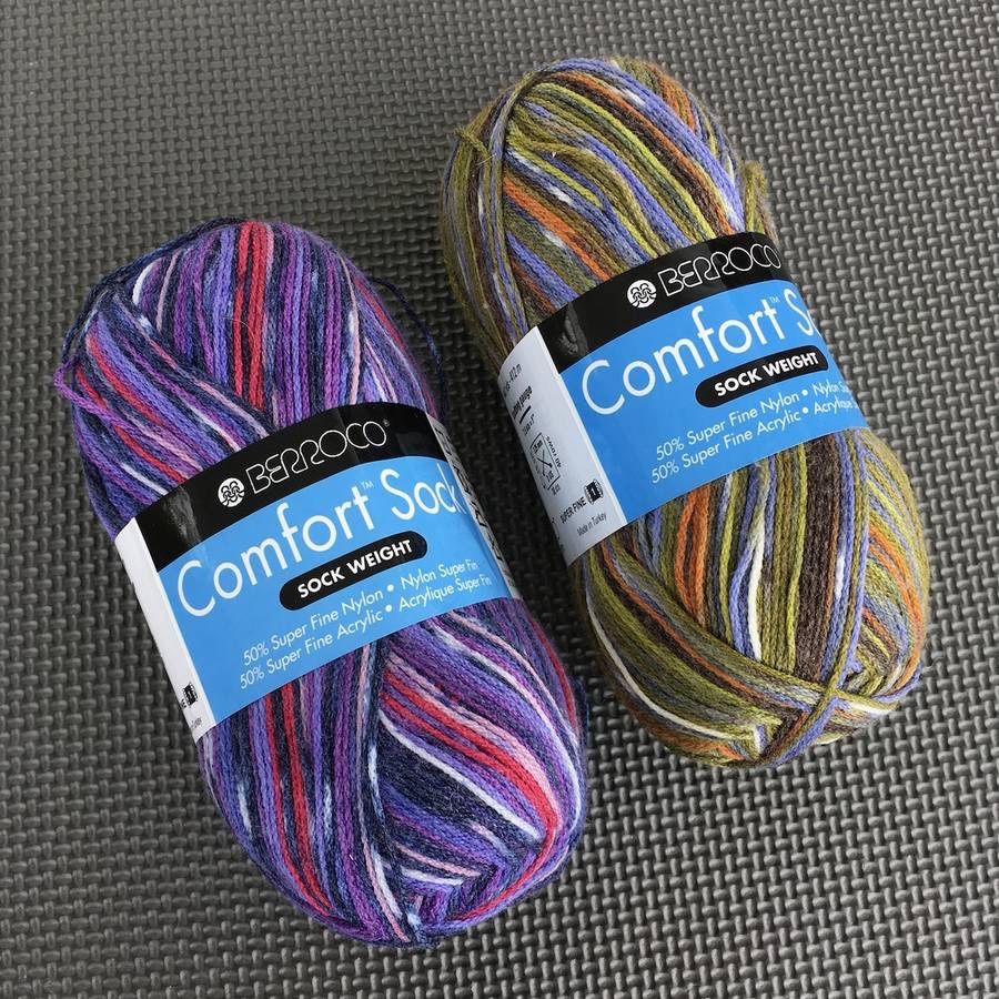Lot of 2 Berroco Comfort Sock Fingering Yarn