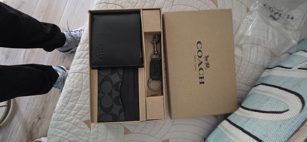 Mens Coach Wallet Set